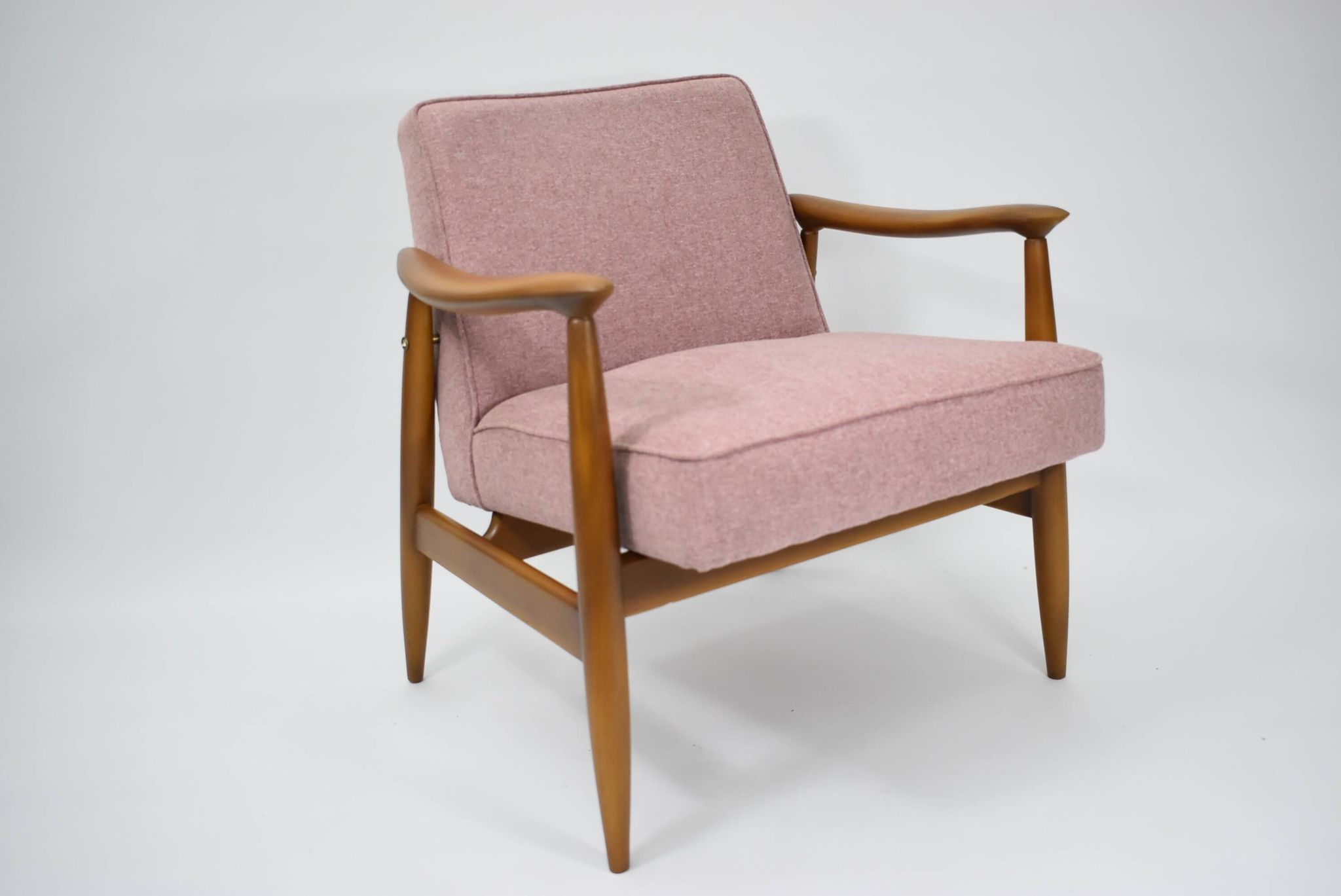 Fauteuil vintage original "CoCo", années 60, entièrement restauré, rose