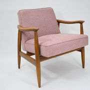 Fauteuil vintage original "CoCo", années 60, entièrement restauré, rose