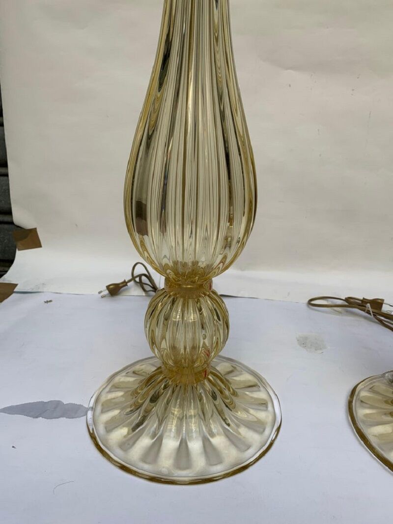 Pair of Murano glass lamps 1990