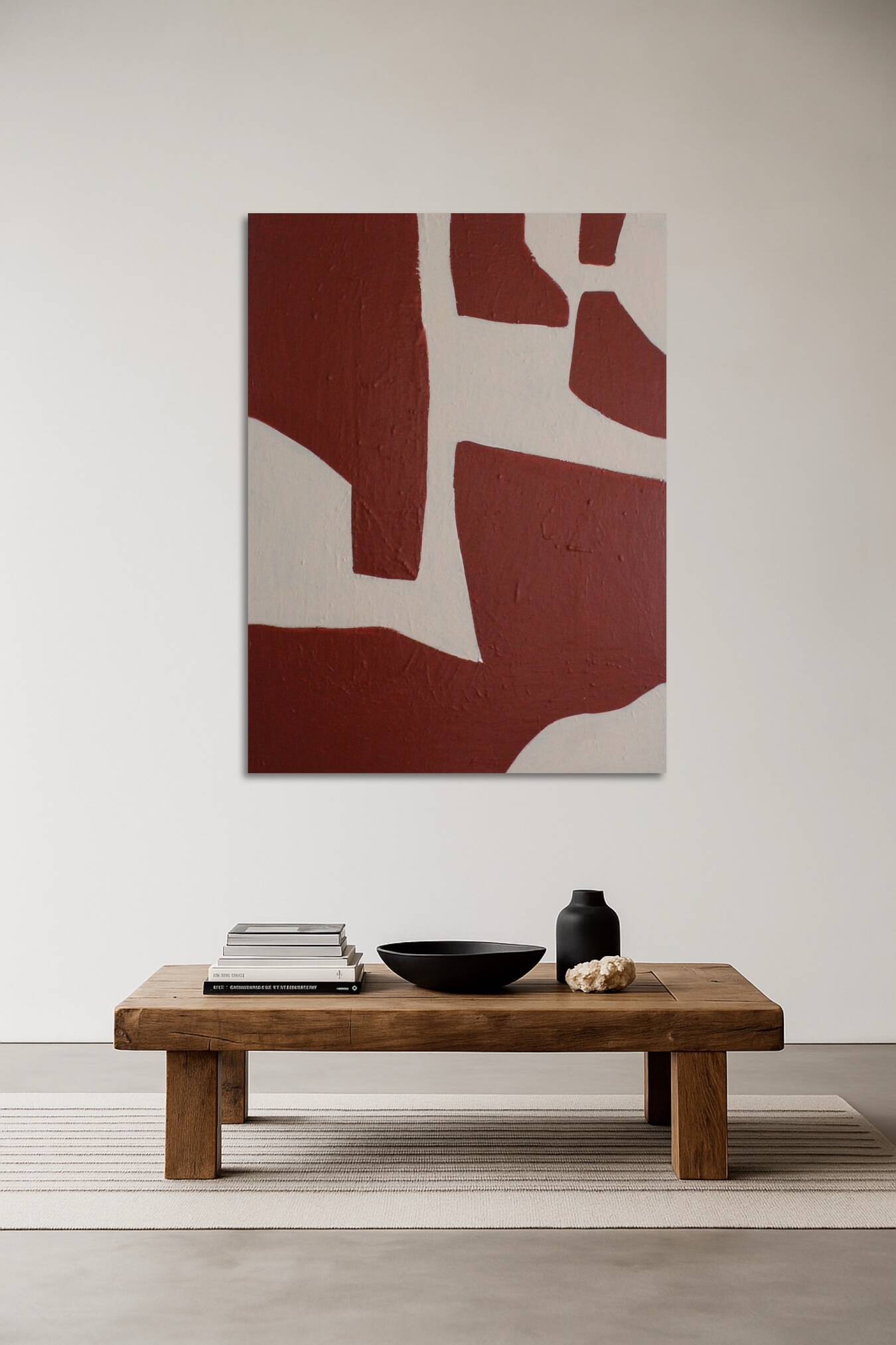 Organic abstract terracotta 100x80cm by Bodasca