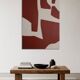 Organic abstract terracotta 100x80cm by Bodasca