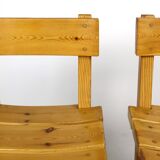 Pair of solid pine stools