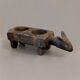 Antique African terracotta candle holder L20cm