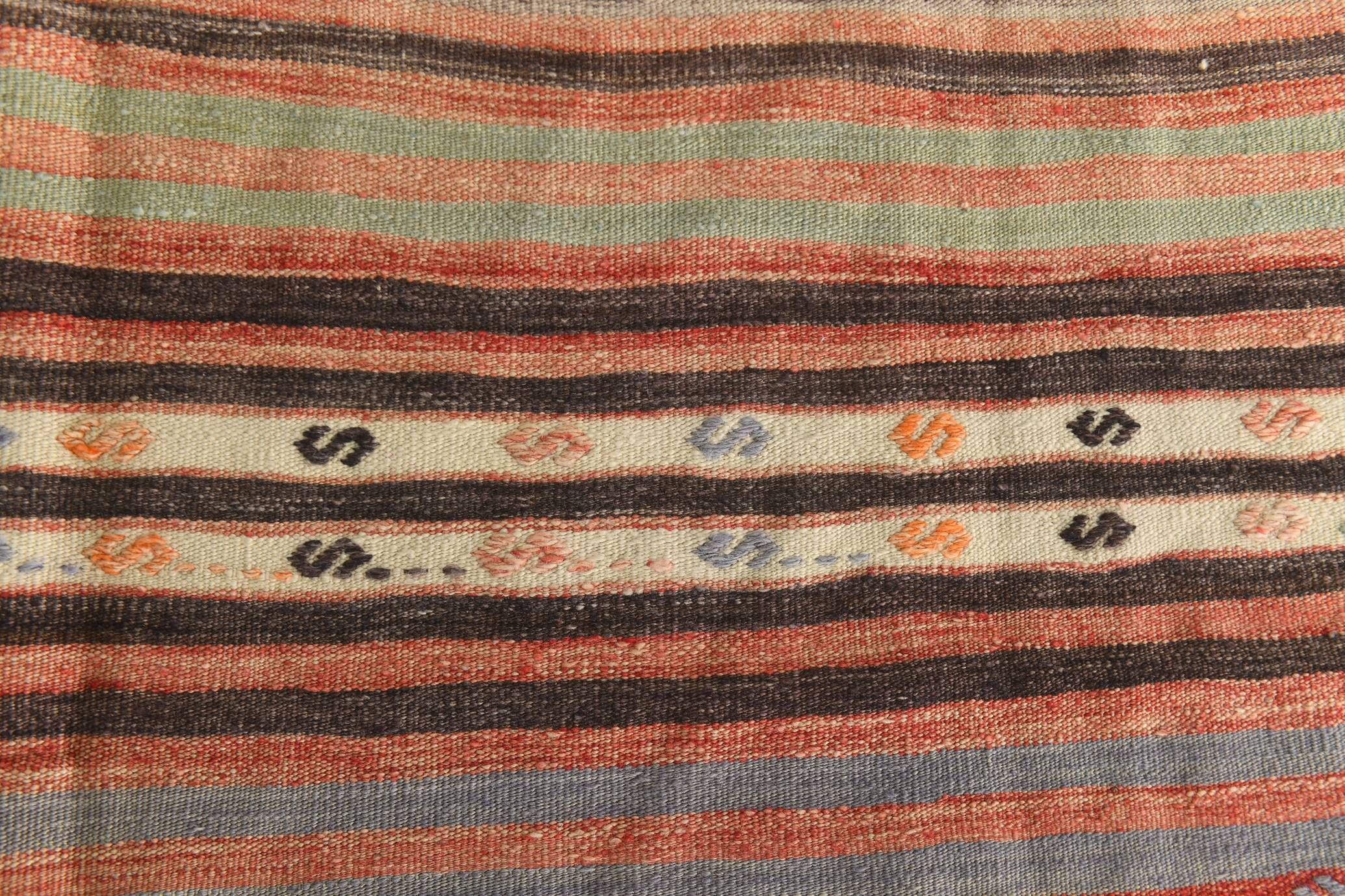 168x217 Tile Color Kilim Rug, Livin Room Rug, 6x7 Antique Vintage Kilim