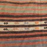 168x217 Tile Color Kilim Rug, Livin Room Rug, 6x7 Antique Vintage Kilim