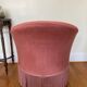 Pink velvet toad armchair