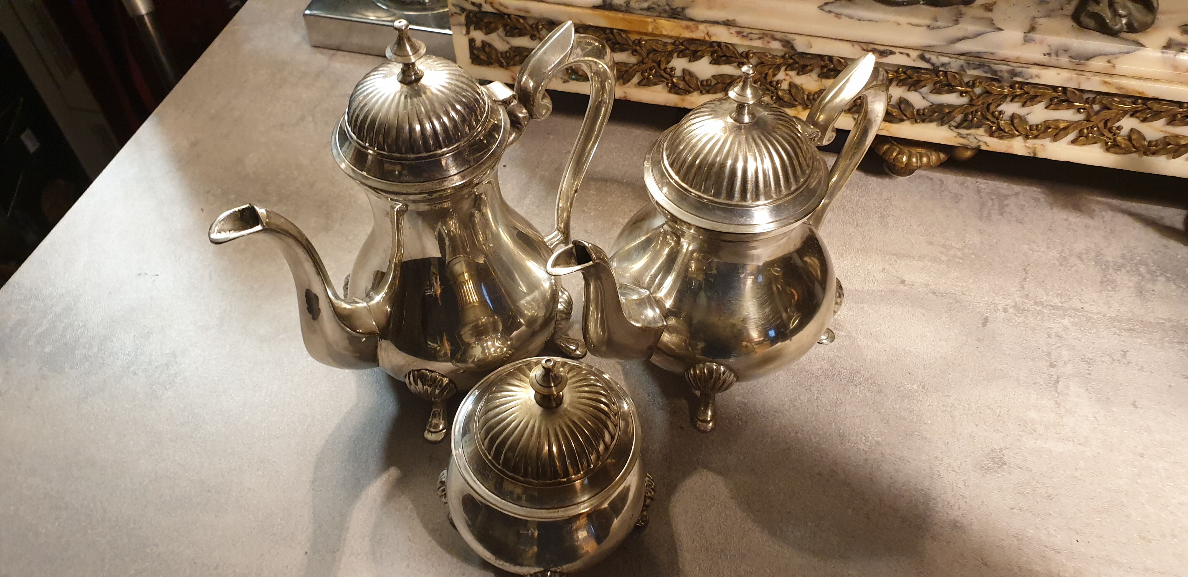 Coffee service in silver metal stamped Frionnet François,