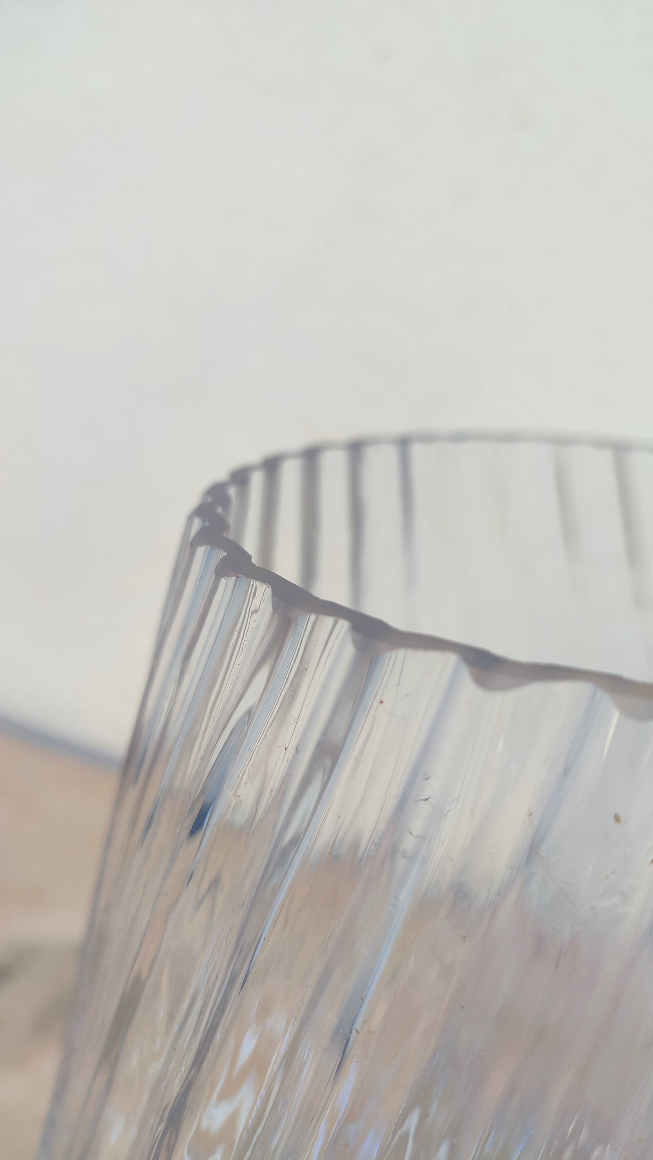 Contemporary embossed crystal vase