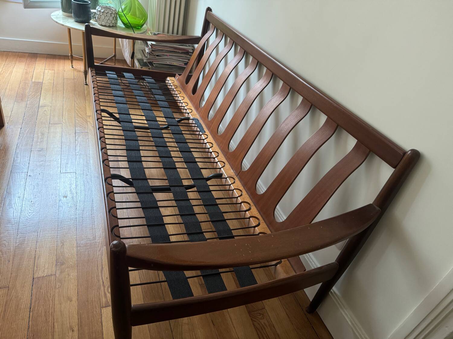 Vintage Scandinavian three-seater sofa