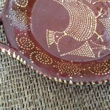 5 flat plates in glazed terracotta