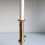 Golden brass candle holder