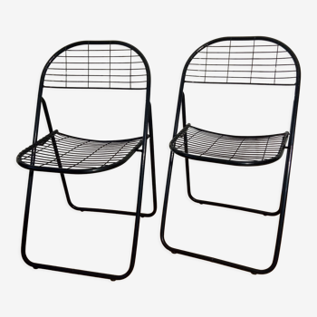 Pair of folding chairs Åland by Niels Gammelgaard for Ikea 1978
