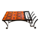 Capron Vallauris orange and black ceramic - coffee table