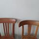 Pair of wooden bistro chairs