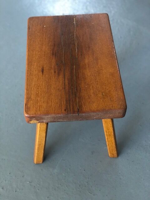 Varnished solid wood bench