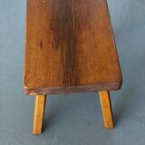 Varnished solid wood bench