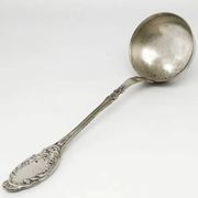 Borówka ladle, Art Nouveau / Art Deco, silver-plated brass, Norblin, Poland, 1920s