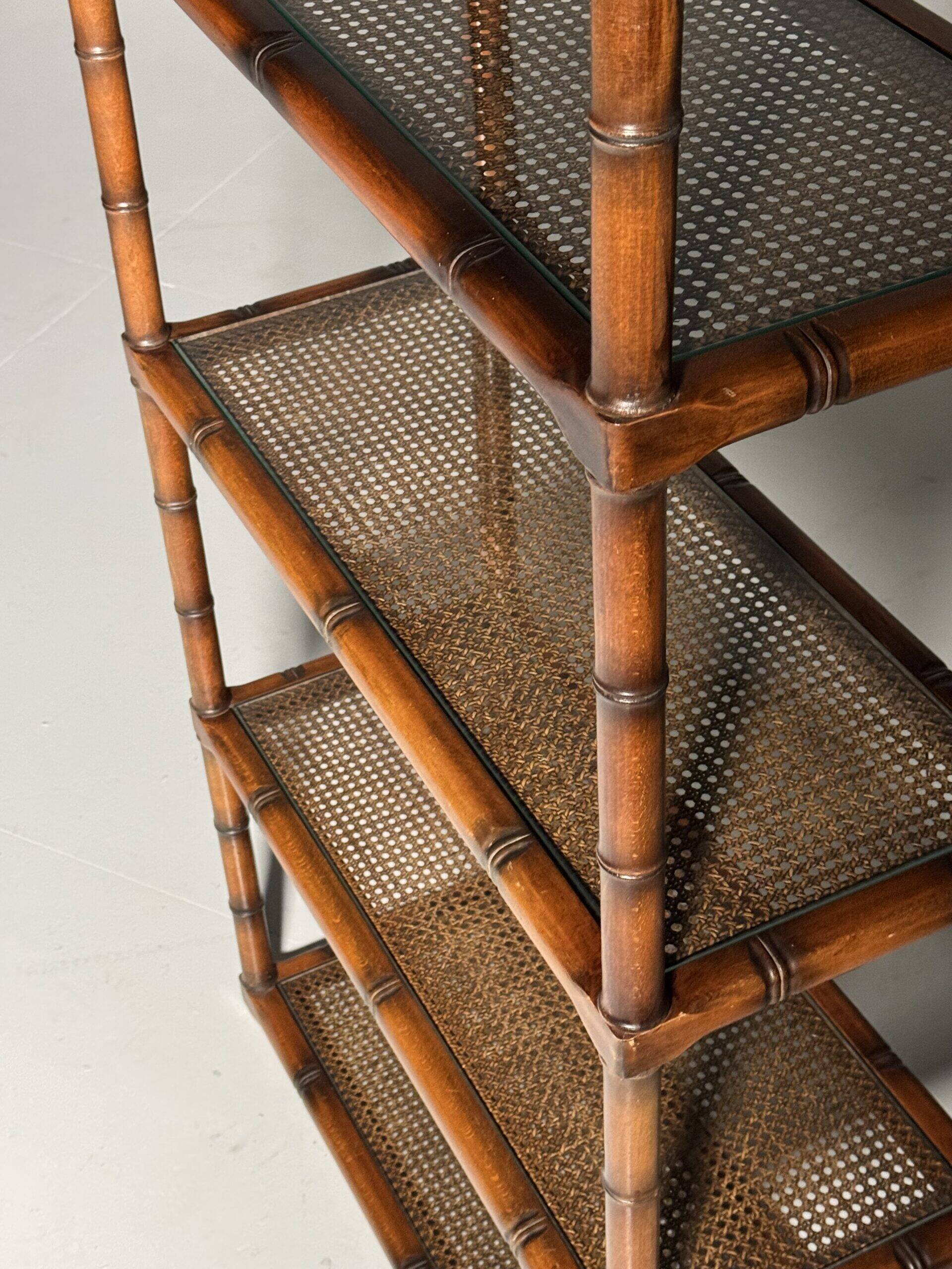 Faux bamboo bookcase