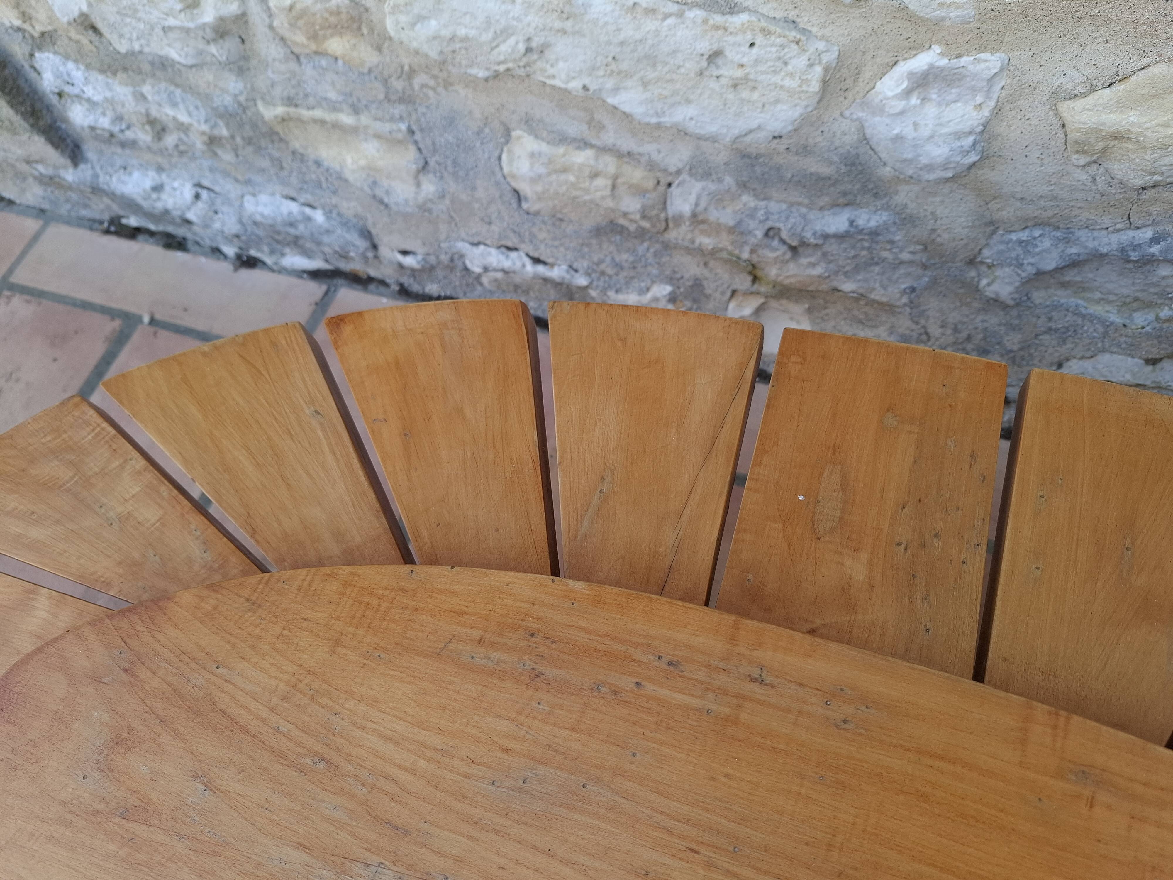 Vintage daisy shaped wooden coffee table