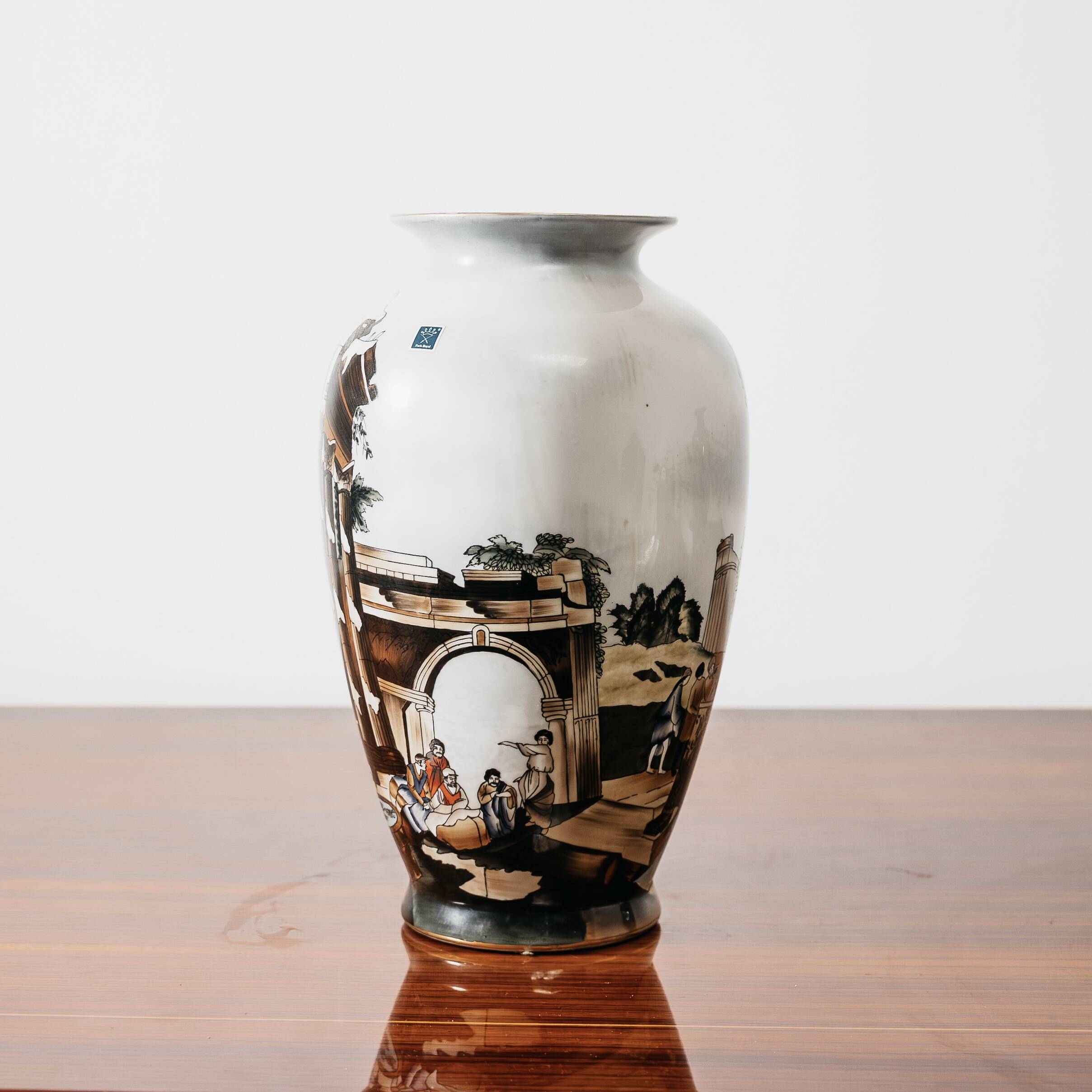 Vaso Ceramica Decoro Vecchia Faenza Rarissimo Anni ‘60 Design Art