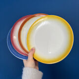 Moulin des Loups vintage dessert plates – Assorted colourful lot