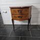 Curved chest of drawers in Louis XV style marquetry