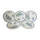 5 soup plates in St. Amandinoise earthenware model Margot, iron earth.