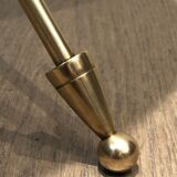 Round brass and mahogany sofa end from Jansen