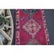 1970s Vintage Turkish Hand-Knotted Wool Cotton Purple Runner Rug 87x310