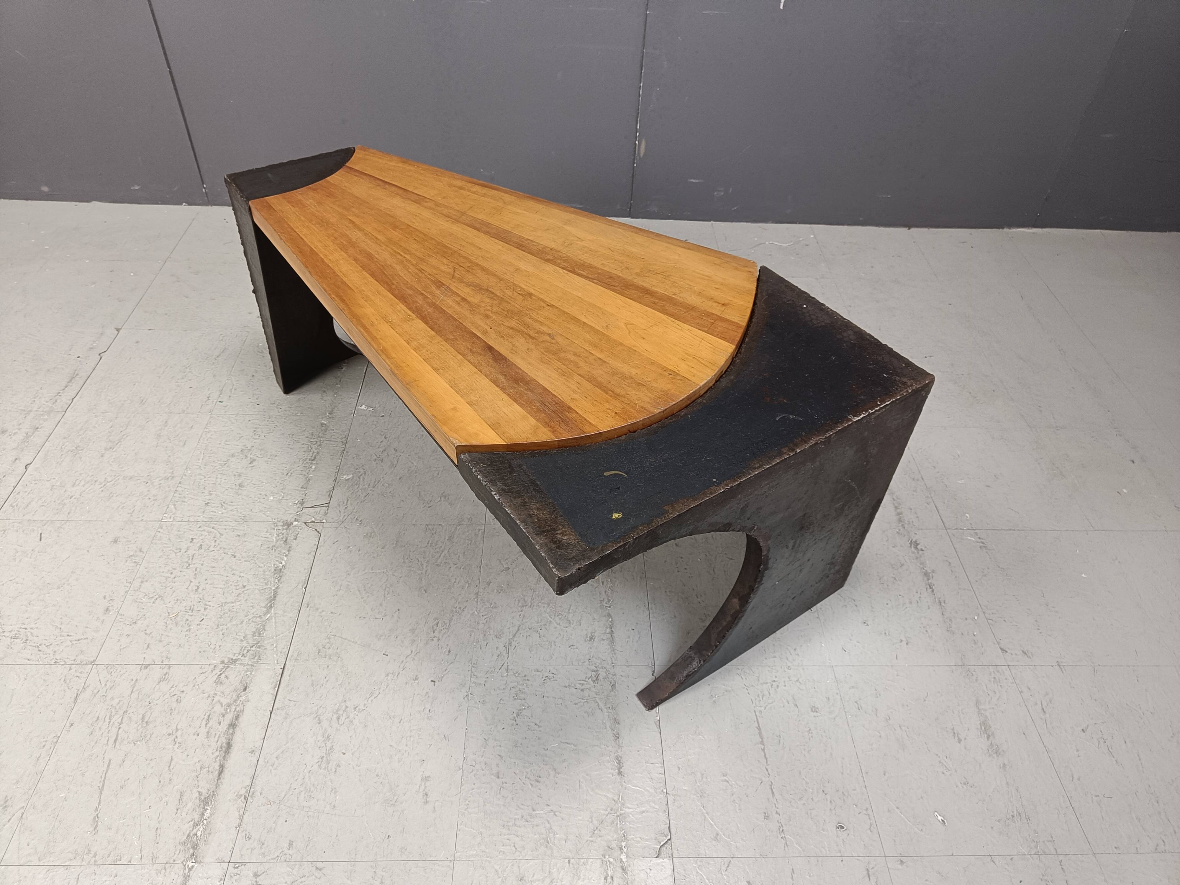 Brutalist coffee table, 1970s
