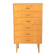 Six-Drawer Birch Chest, Scandinavia, 1950s/60s