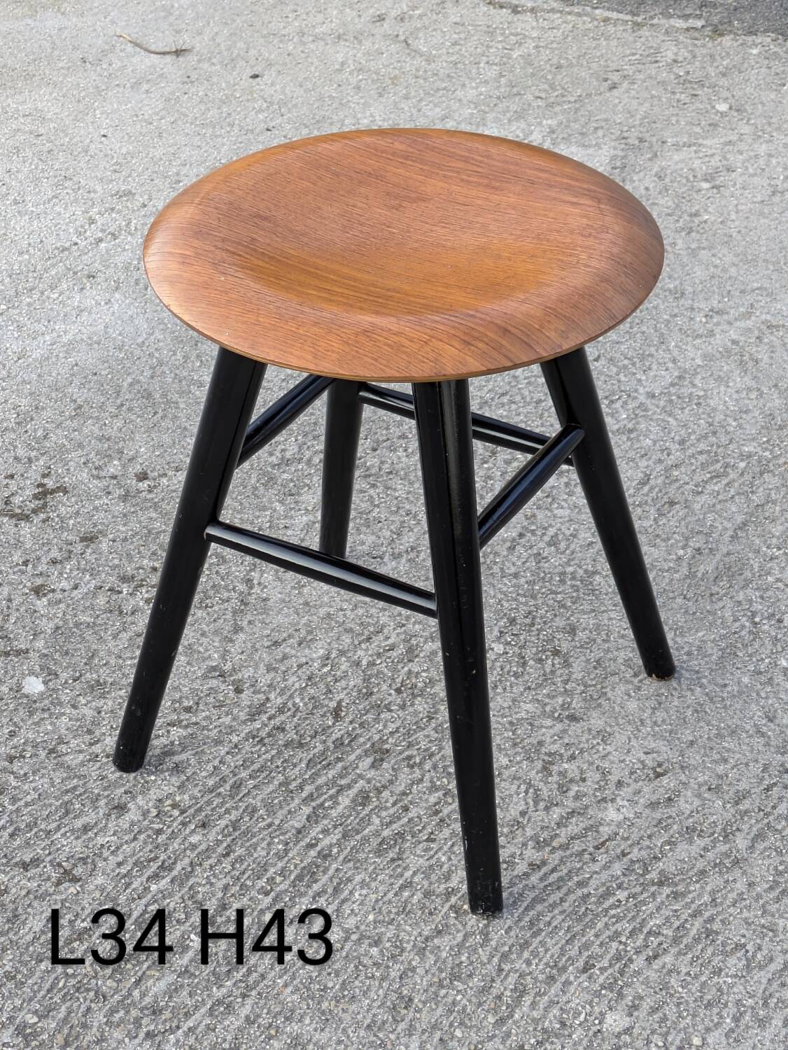 Scandinavian vintage minimalist stool Ilmari Tapiovaara, for Nesto 1960