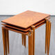 Set de trois tables gigognes années teck édition Opal vintage