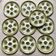 Set of 10 Moulin de Loups oyster plates