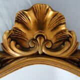 Vintage rocaille or shell gold mirror