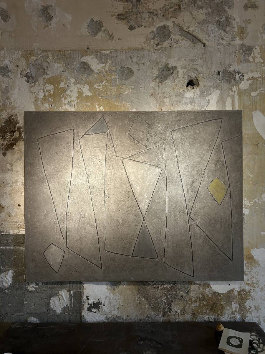 Georges Ferrato - Brutalist painting Cement on canvas