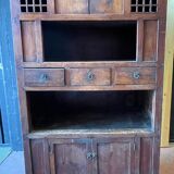 Chinese vessel cabinet 19th century in elm wood