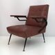 Mid-Century Modern Italian Faux Leather Small Armchair, 1960s
