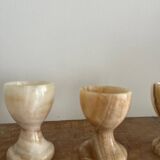 Trio of onyx egg cups