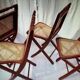 4 folding cane chairs