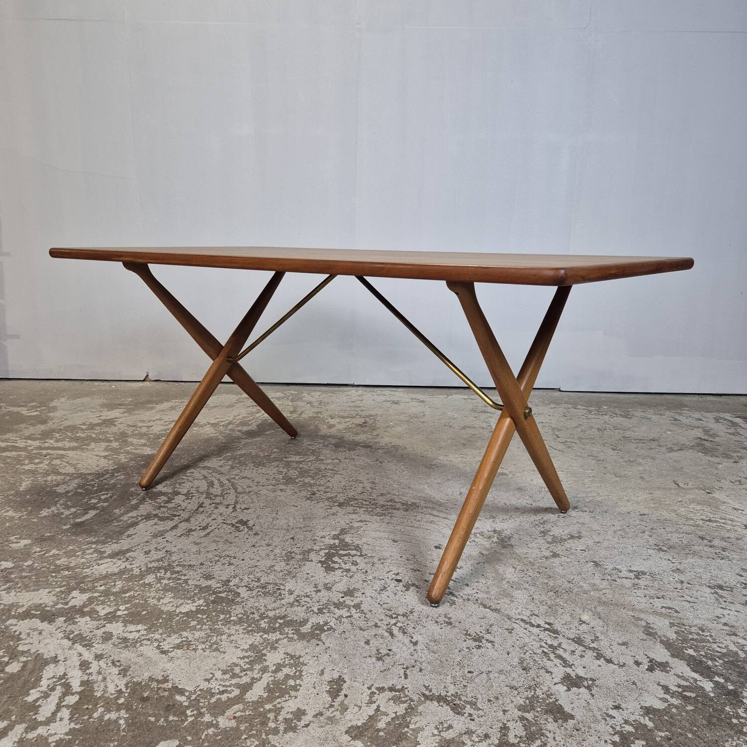 Hans Wegner, AT-303 Sawbuck vintage 1950s Danish dining table
