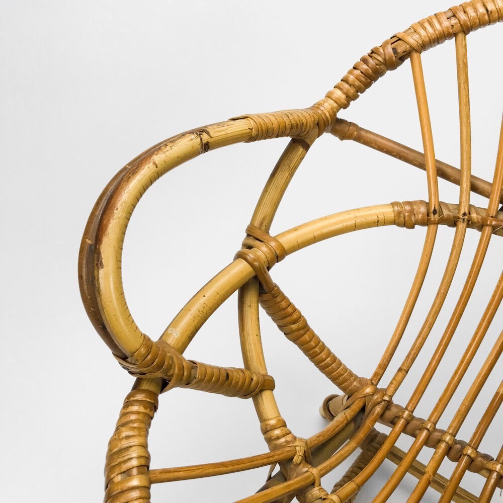 Children's rattan basket chair