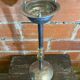 Cendrier Sur Pied Tulipe Métal Chromé + Boules Verre + Cendrier Vintag