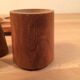 Servant salt pepper and mustard in olive wood, salt shaker