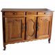 Enfilade of three Louis XV style doors in cherry wood from the 19th century.