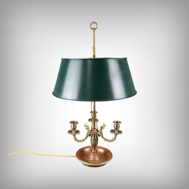 Bronze Bouillotte Lamp, Restoration Style – Early 20th Century