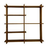 Vintage Wall shelf rack Pine wood 70s design