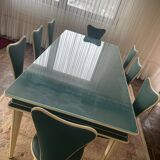 Salle à manger Umberto Mascagni — Table et 8 chaises, Italie, années 1950