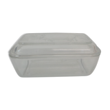 Glass butter dish