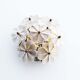 Petite brass and Murano glass flower flush mount light by E. Palme